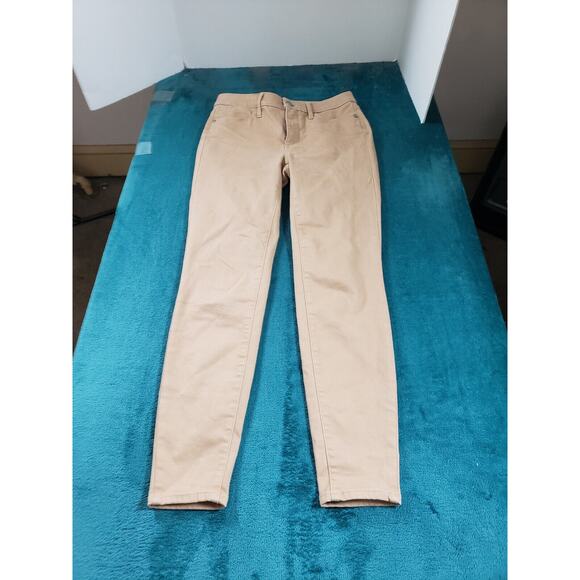 Talbots Jeans Sz 2 Womens Beige Khaki Pants Ladies High Rise Jegging Ankle - Picture 1 of 12